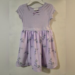 Childrens Place Girls Purple Floral Summer Dress Size 5/6